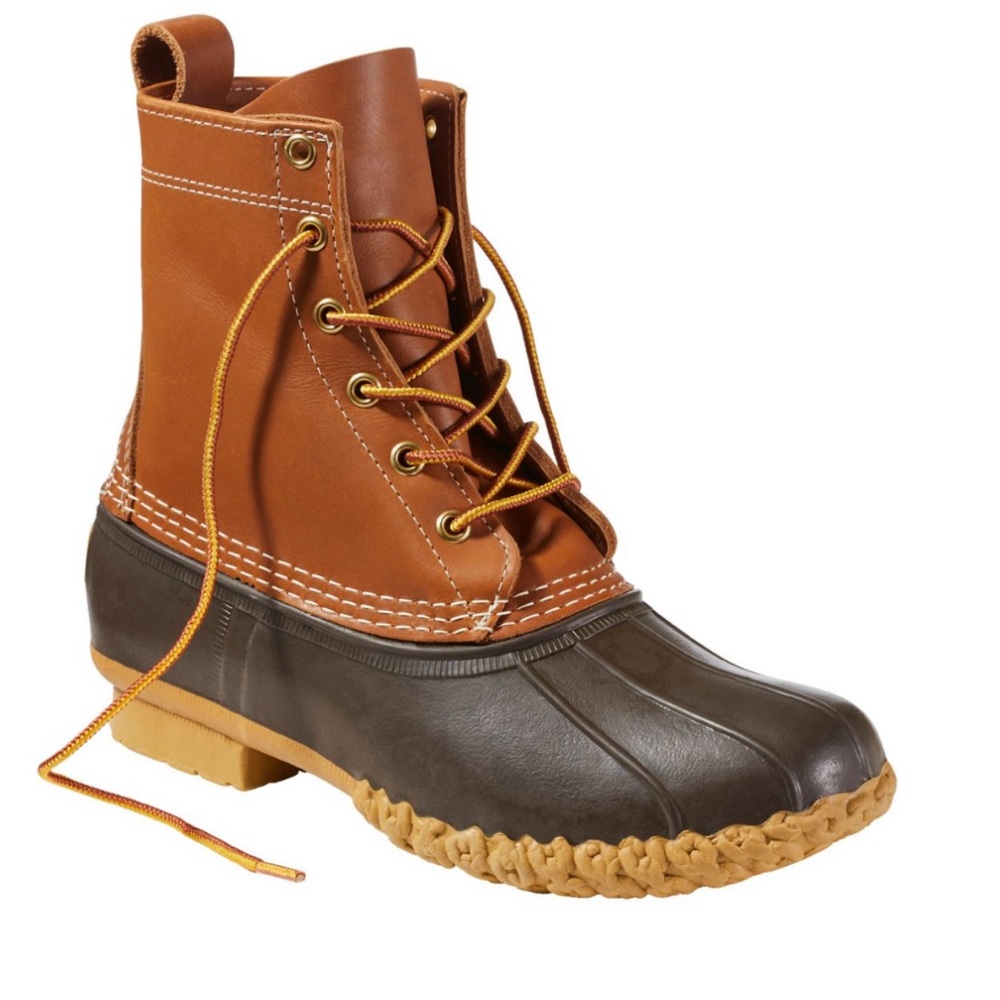 Bean Boots, 8” insulated, size 8, medium B width